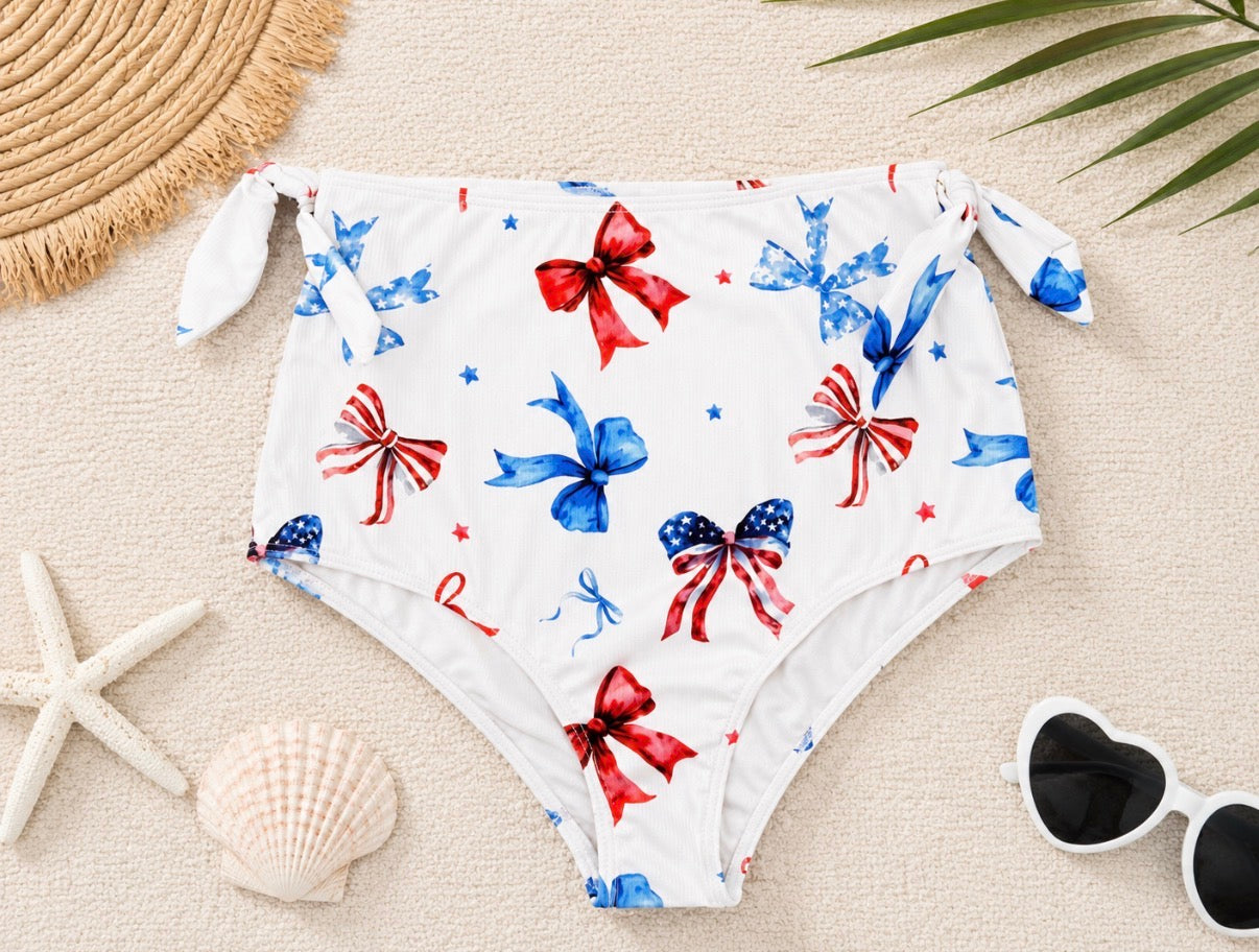 Red, White & Bow-tiful Mommy Swim Bottoms